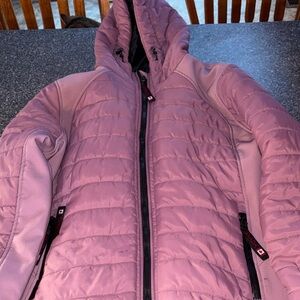 Women's Pink Hooded Coat